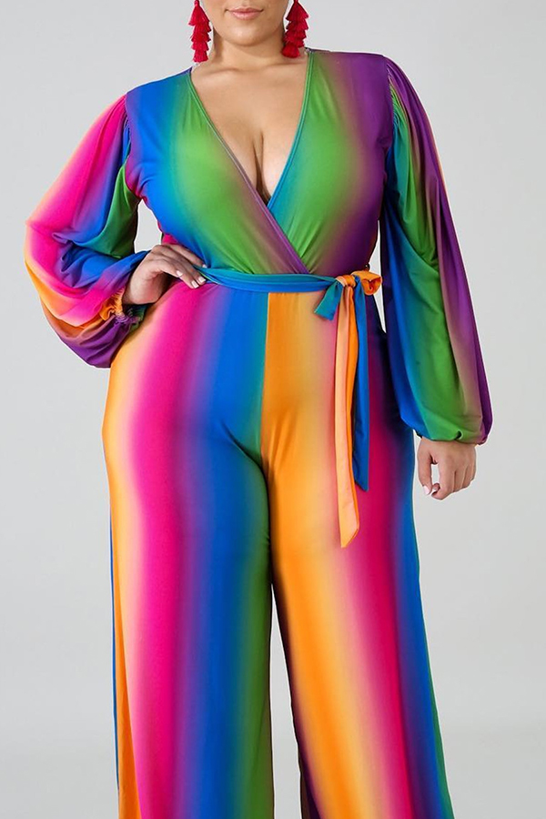 Lovely Casual Striped Multicolor Plus Size One-piece Jumpsuit, Multicolor mstn
Lovely Casual Striped Multicolor Plus Size One-piece Jumpsuit, Multicolor mstn