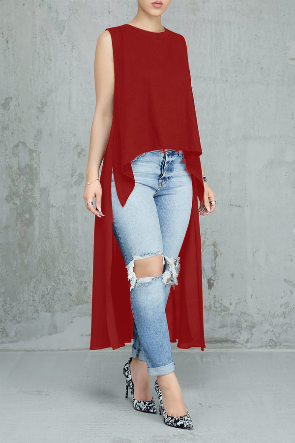 Lovely Polyester Casual Solid Tank Basic Regular Sleeveless O Neck Blouses&Shirts, Wine red
Lovely Polyester Casual Solid Tank Basic Regular Sleeveless O Neck Blouses&Shirts, Wine red