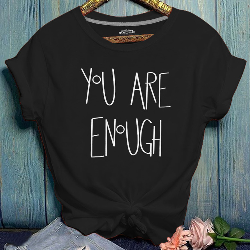 Lovely Casual O Neck Letter Print Black T-shirt