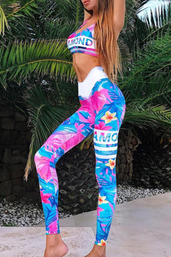 Lovely Sportswear Print Multicolor Two-piece Pants Set, Multi
Lovely Sportswear Print Multicolor Two-piece Pants Set, Multi