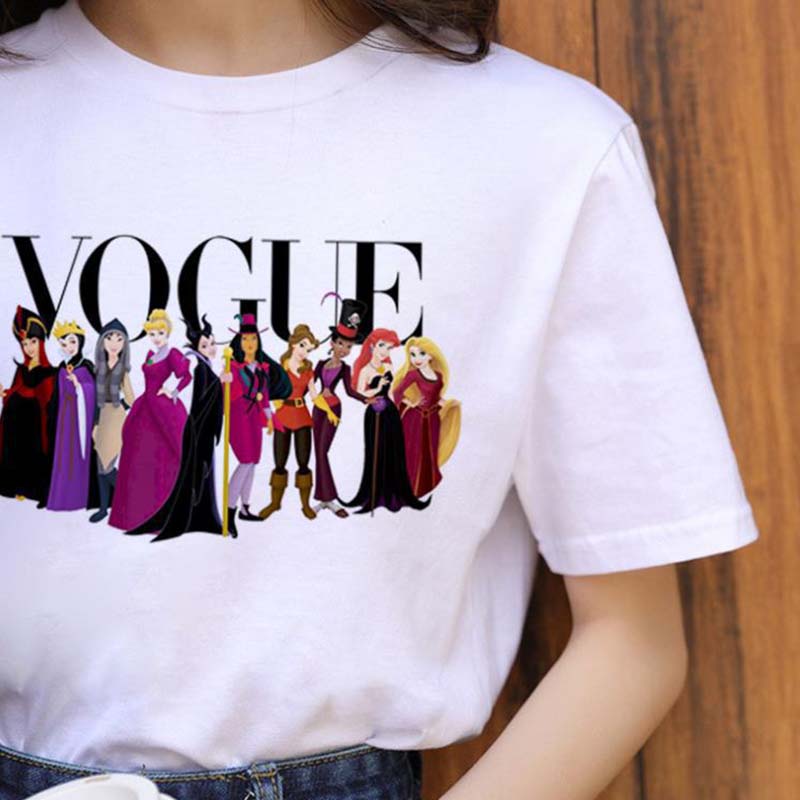 Lovely Leisure O Neck Cartoon Print White Plus Size T-shirt