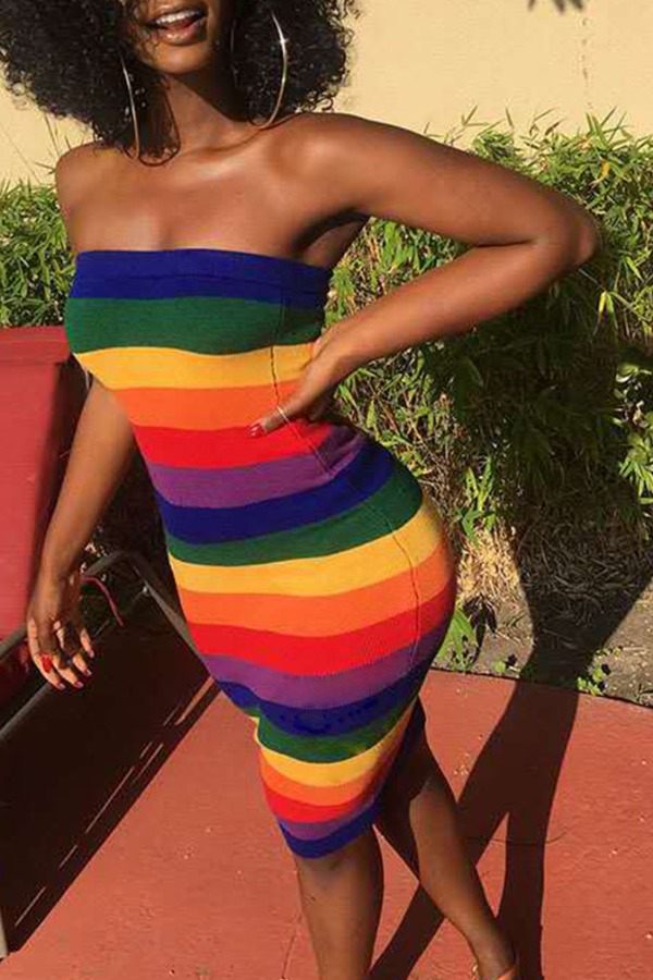 lovely Casual Dew Shoulder Striped Multicolor Knee Length Plus Size Dress, Multicolor stripe
lovely Casual Dew Shoulder Striped Multicolor Knee Length Plus Size Dress, Multicolor stripe