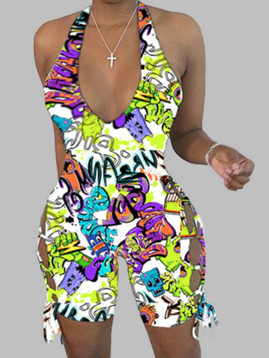Lovely Sexy Cartoon Print Bandage Design Multicolor Plus Size One-piece Romper, Multi
Lovely Sexy Cartoon Print Bandage Design Multicolor Plus Size One-piece Romper, Multi