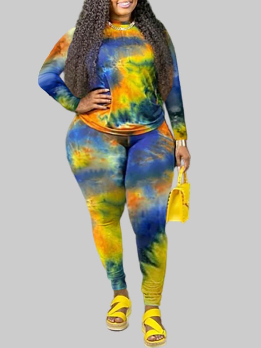 LW Plus Size Casual O Neck Tie-dye Blue Two-piece Pants Set
LW Plus Size Casual O Neck Tie-dye Blue Two-piece Pants Set