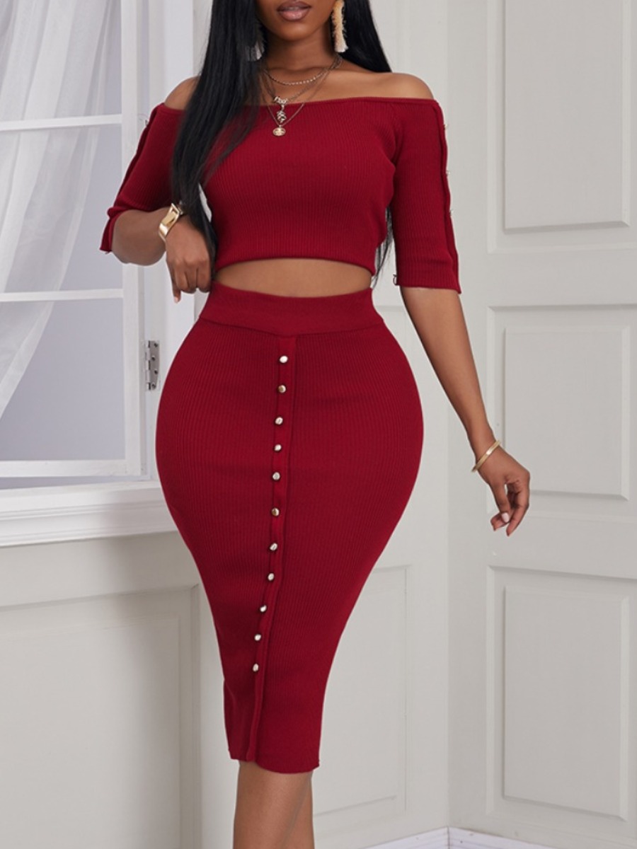 lovely Stylish Dew Shoulder Hot Drilling Decorative Red Two Piece Skirt Set, Wine red
lovely Stylish Dew Shoulder Hot Drilling Decorative Red Two Piece Skirt Set, Wine red