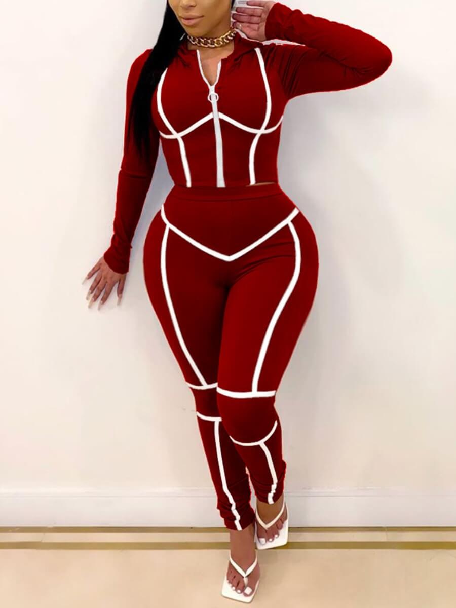 Lovely Sportswear Patchwork Zipper Design Red Plus Size Two-piece Pants Set
Lovely Sportswear Patchwork Zipper Design Red Plus Size Two-piece Pants Set