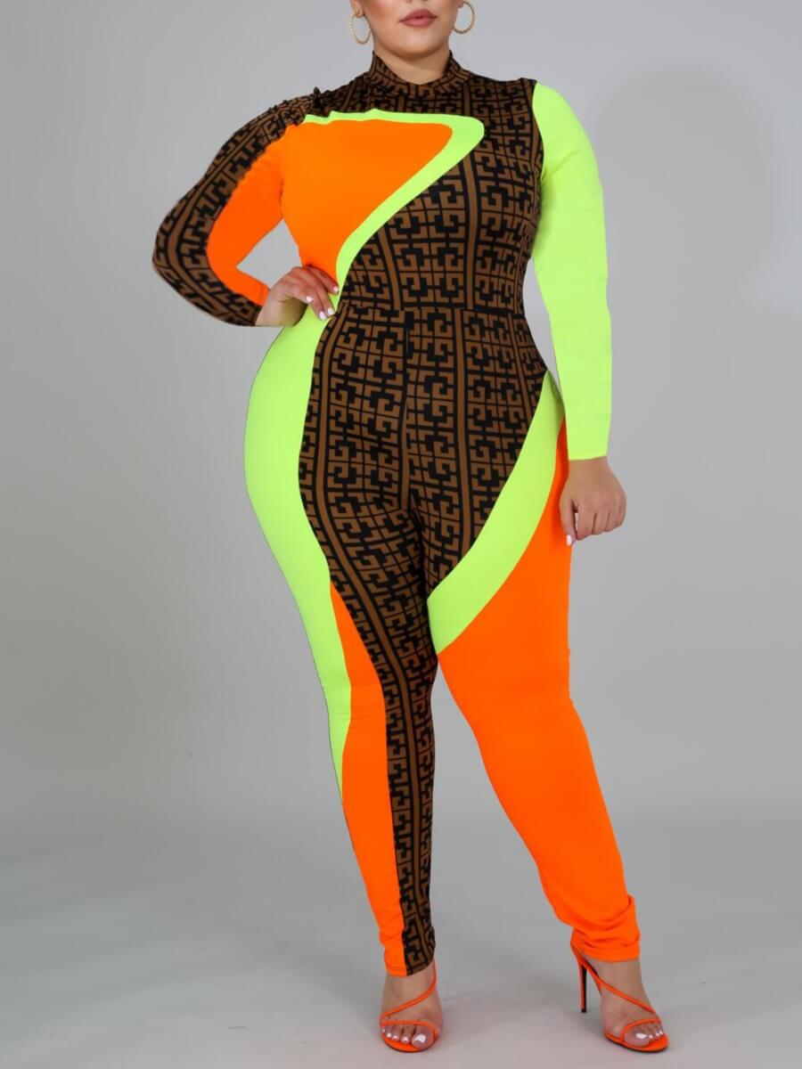 Lovely Stylish Turtleneck Print Patchwork Multicolor Plus Size One-piece Jumpsuit, Multi
Lovely Stylish Turtleneck Print Patchwork Multicolor Plus Size One-piece Jumpsuit, Multi