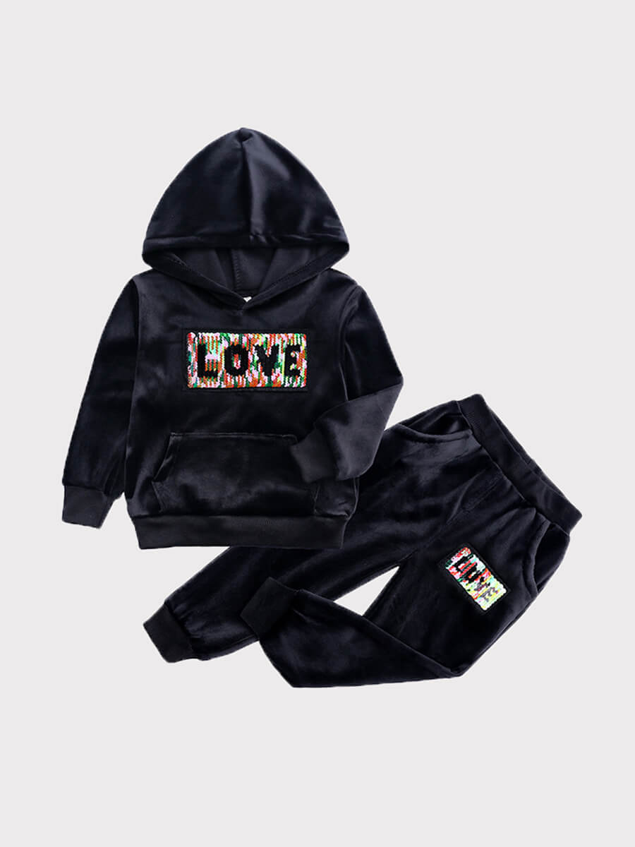 Lovely Girl Casual O Neck Print Patchwork White Two-piece Pants Set, Black 
Lovely Girl Casual O Neck Print Patchwork White Two-piece Pants Set, Black