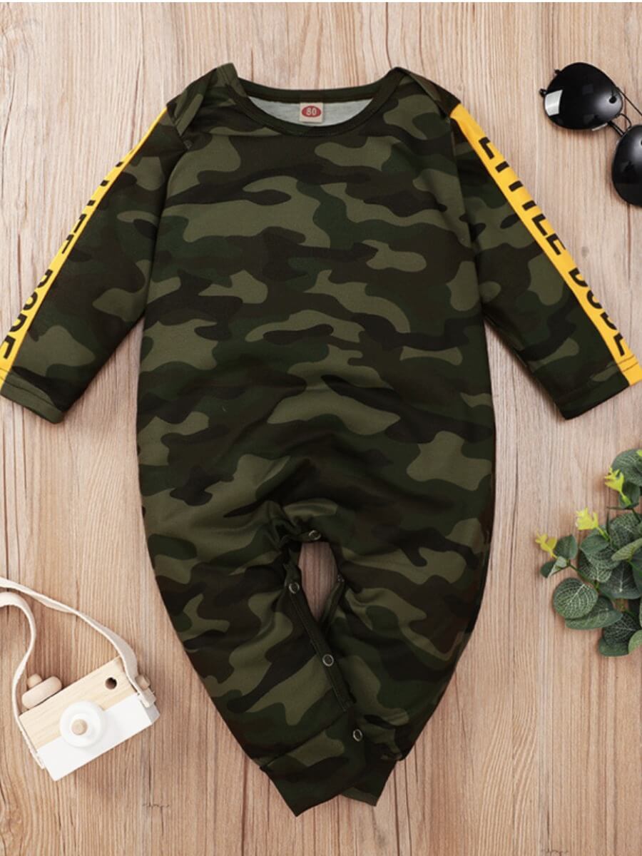 Lovely Street Hooded Collar Camo Print Army Green Boy One-piece Jumpsuit, Army green camouflag
Lovely Street Hooded Collar Camo Print Army Green Boy One-piece Jumpsuit, Army green camouflag