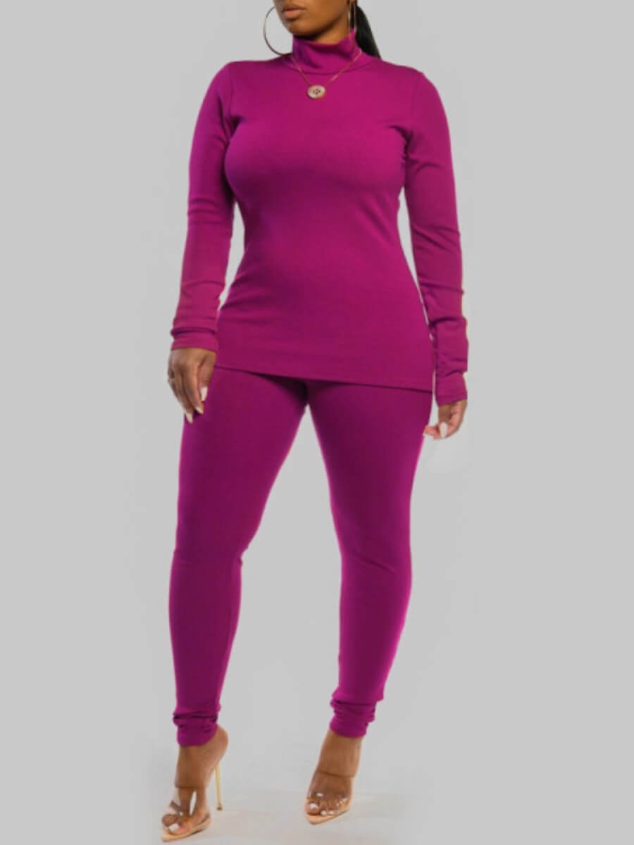 Lovely Casual Turtleneck Long Sleeve Rose Red Plus Size Two-piece Pants Set
Lovely Casual Turtleneck Long Sleeve Rose Red Plus Size Two-piece Pants Set