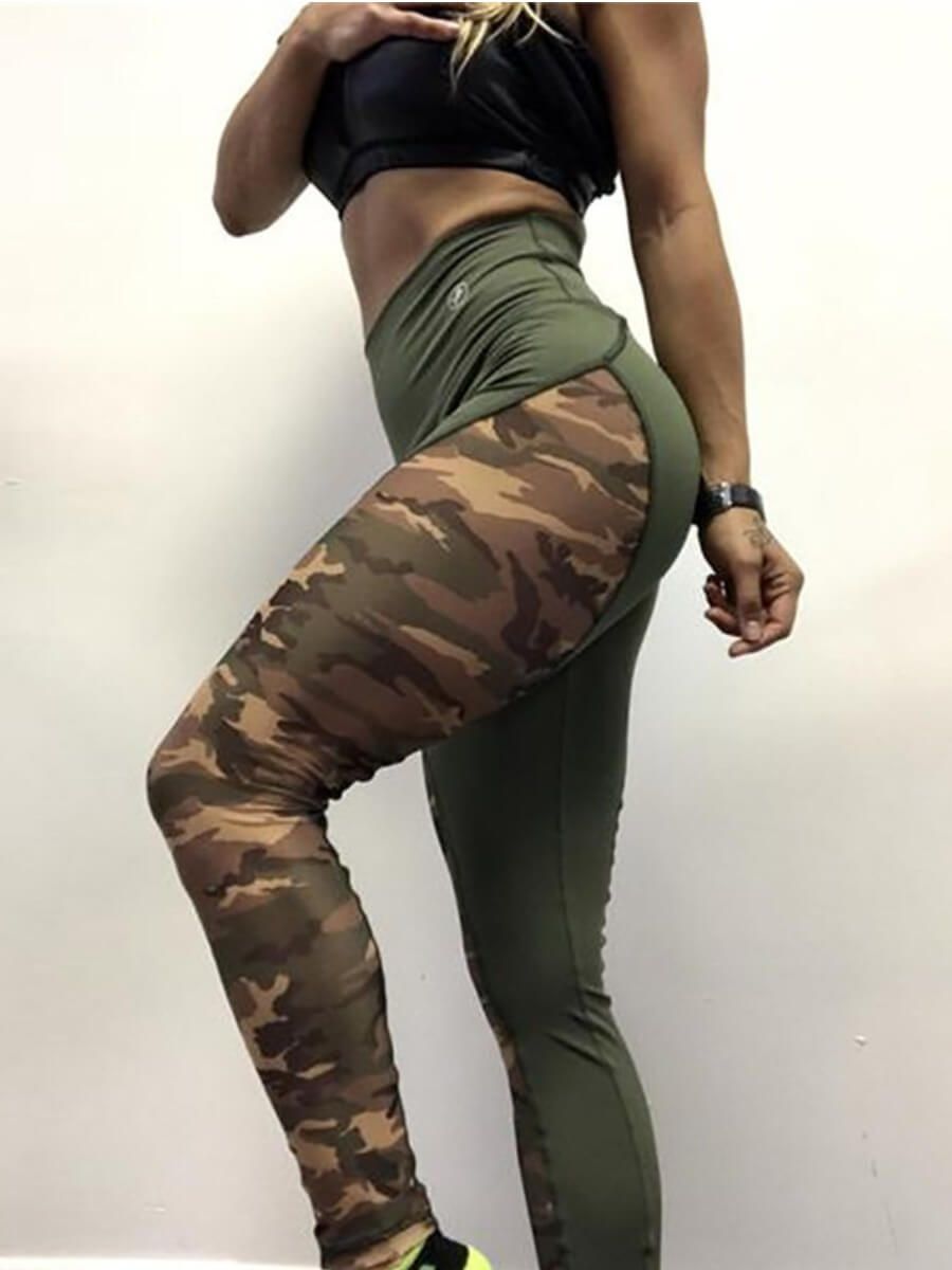 Lovely Sportswear Camo Print Patchwork Army Green Leggings, Army green camouflag
Lovely Sportswear Camo Print Patchwork Army Green Leggings, Army green camouflag