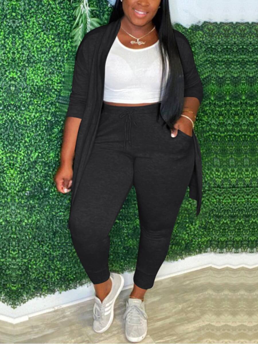 Lovely Casual Basic Skinny Black Plus Size Two-piece Pants Set(Without Waistcoat
Lovely Casual Basic Skinny Black Plus Size Two-piece Pants Set(Without Waistcoat