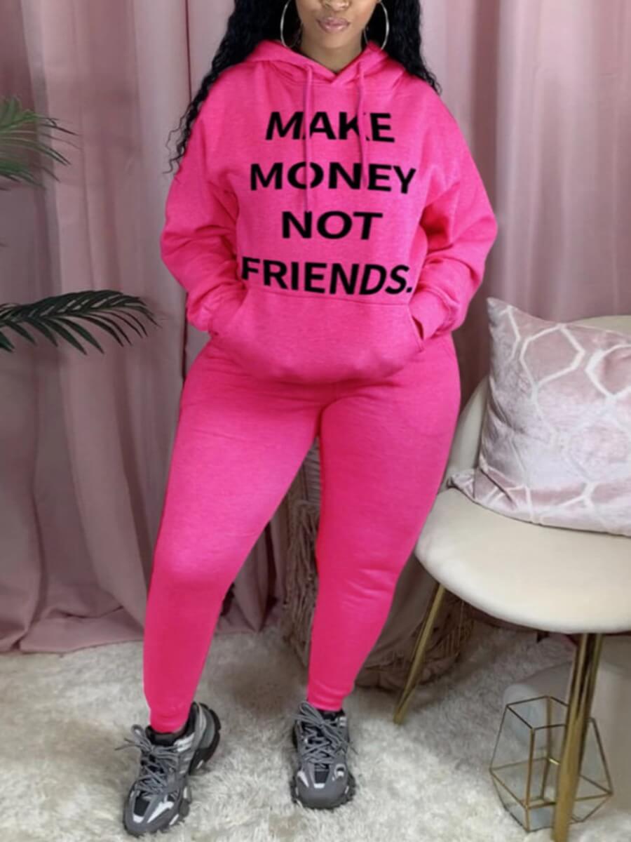 Lovely Casual Letter Print Kangaroo Pocket Rose Red Plus Size Two-piece Pants Set
Lovely Casual Letter Print Kangaroo Pocket Rose Red Plus Size Two-piece Pants Set