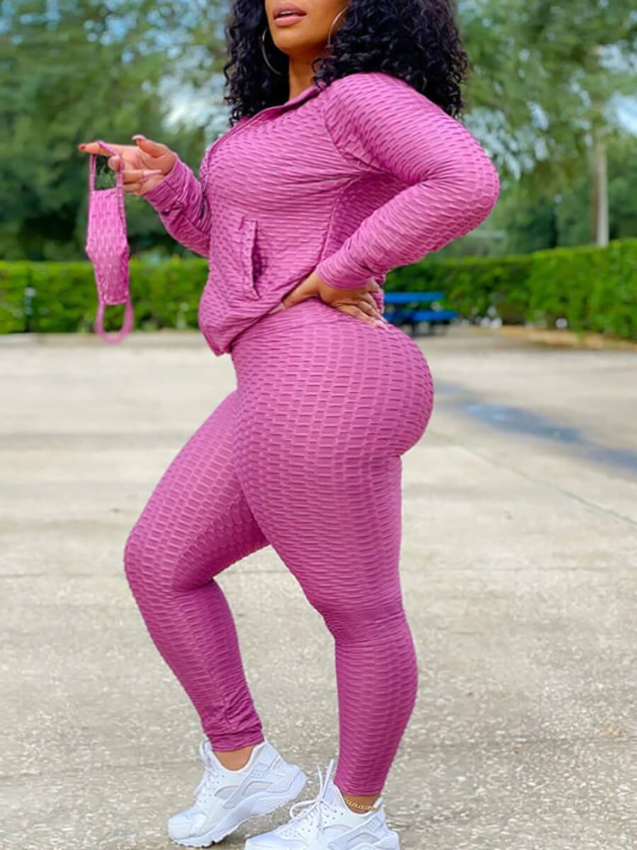 LW BASICS Plus Size Sports Turndown Collor Long Sleeve Light Purple Two-piece Pants Set
LW BASICS Plus Size Sports Turndown Collor Long Sleeve Light Purple Two-piece Pants Set