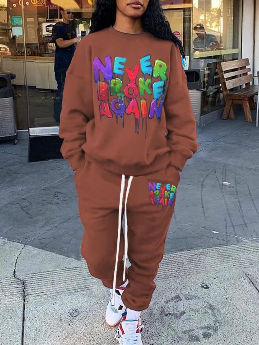 Lovely Sportswear Drawstring Letter Print Patchwork Coffee Two Piece Pants Set
Lovely Sportswear Drawstring Letter Print Patchwork Coffee Two Piece Pants Set