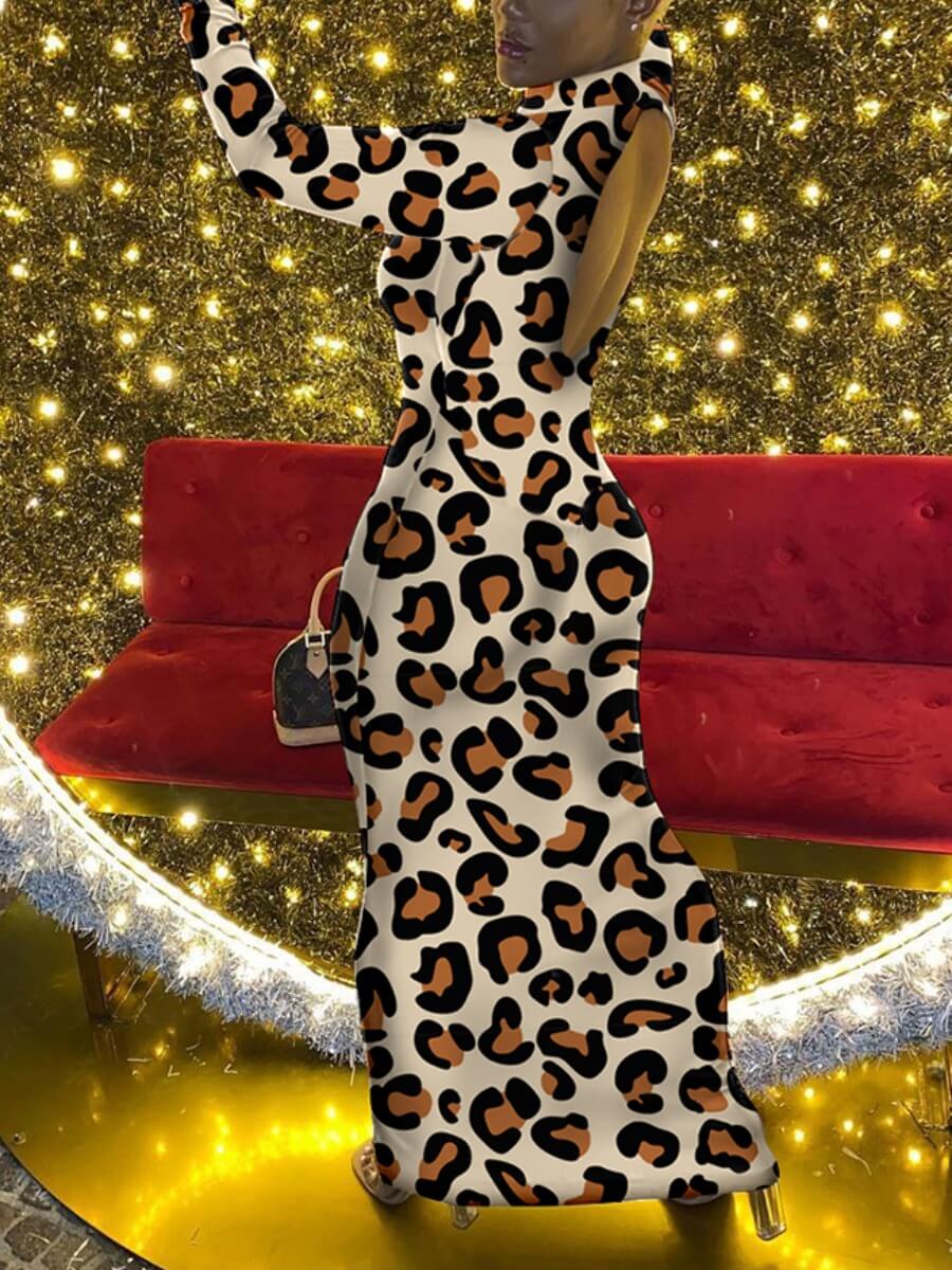 Lovely Casual Backless Leopard Print Ankle Length Dress(No-positioning Printing
Lovely Casual Backless Leopard Print Ankle Length Dress(No-positioning Printing
