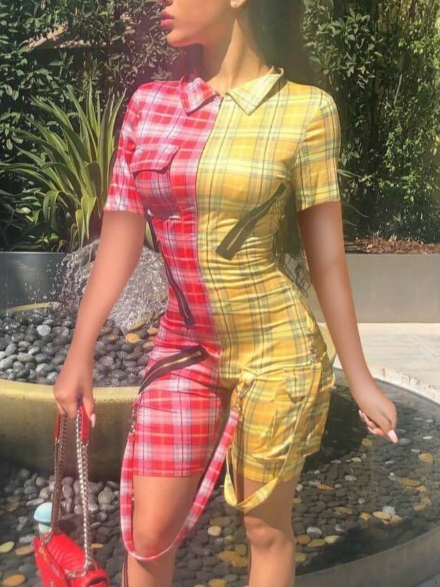 Lovely Casual Zipper Bandage Design Plaid Print Patchwork Red One-piece Romper
Lovely Casual Zipper Bandage Design Plaid Print Patchwork Red One-piece Romper
