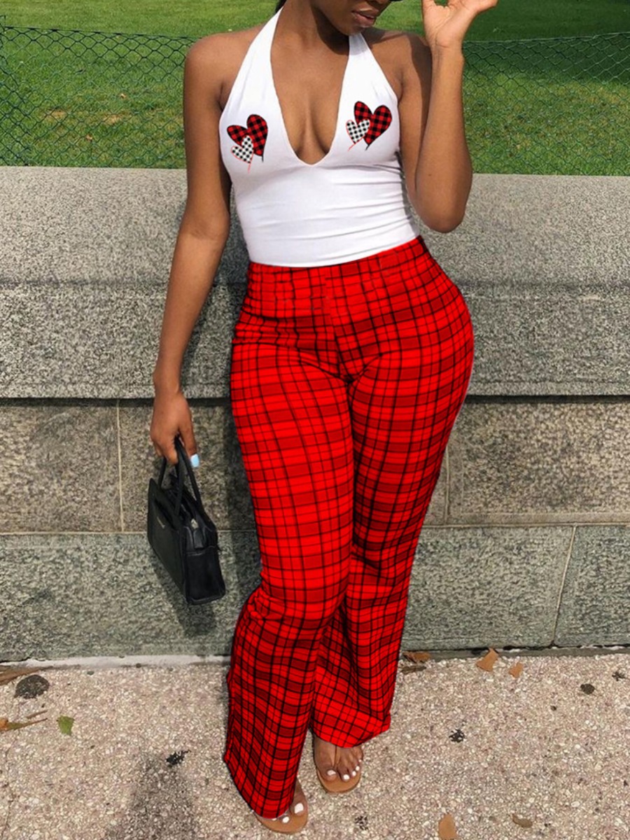 Lovely Plus Size Sweet Off The Shoulder Plaid Print White Two-piece Pants Set
Lovely Plus Size Sweet Off The Shoulder Plaid Print White Two-piece Pants Set