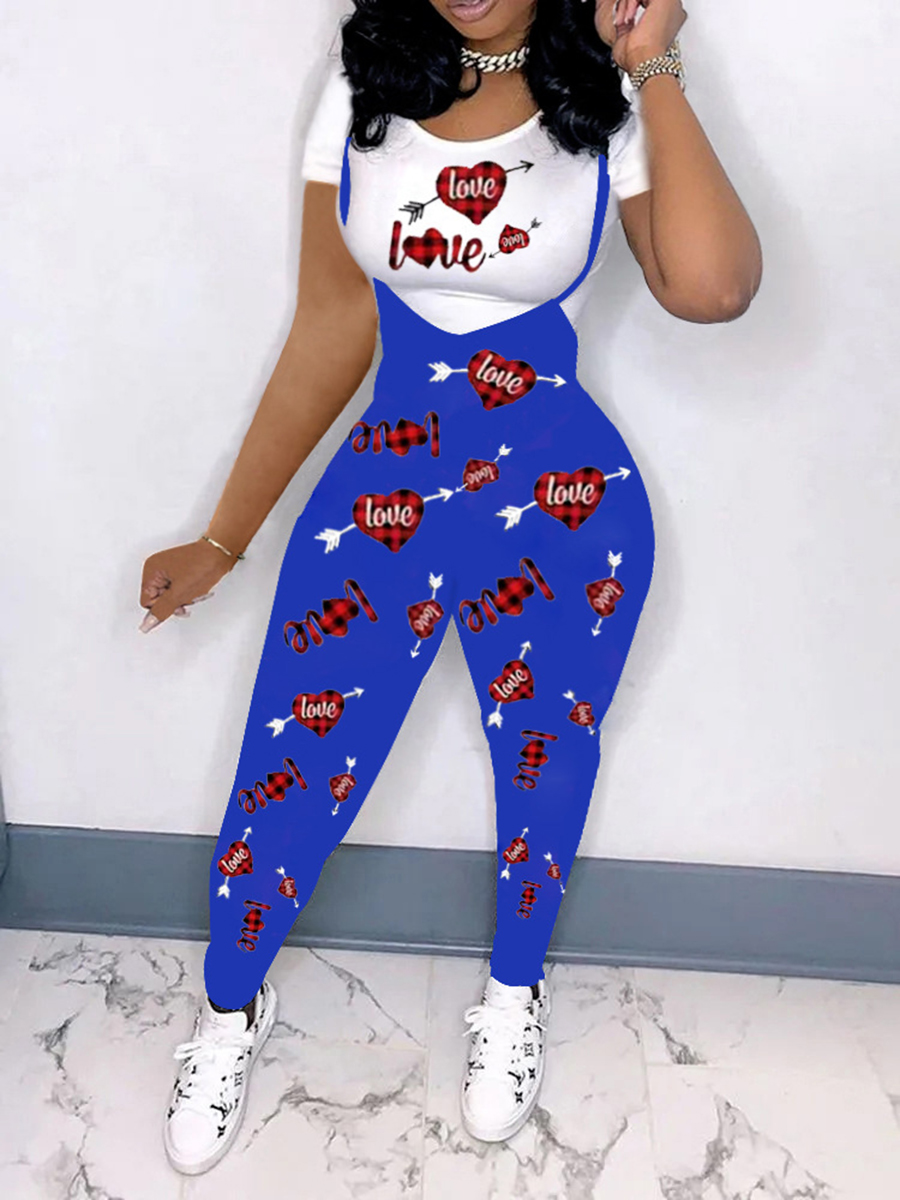 Lovely Casual O Neck Heart-shaped Letter Print Blue Plus Size Two-piece Pants Set
Lovely Casual O Neck Heart-shaped Letter Print Blue Plus Size Two-piece Pants Set