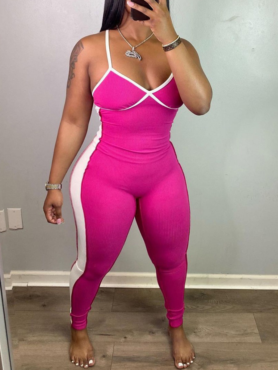 Lovely Sporty Striped Bandage Hollow-out Design Pink Plus Size One-piece Jumpsuit
Lovely Sporty Striped Bandage Hollow-out Design Pink Plus Size One-piece Jumpsuit