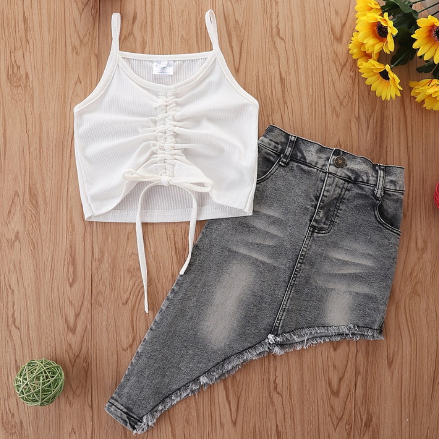 Lovely Girl Casual Drawstring Raw Edge Asymmetrical White Two Piece Skirt Set
Lovely Girl Casual Drawstring Raw Edge Asymmetrical White Two Piece Skirt Set