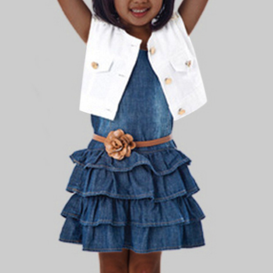 Lovely Girl Street Layered Flounce Design Blue Two Piece Dress Set(With Belt)
Lovely Girl Street Layered Flounce Design Blue Two Piece Dress Set(With Belt)