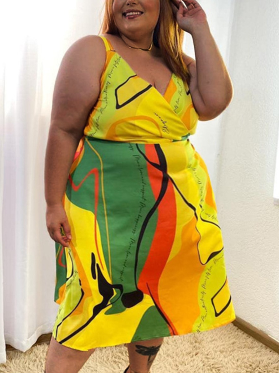 LW Plus Size Boho Color-lump Patchwork Multicolor Knee Length Dress, Multi
LW Plus Size Boho Color-lump Patchwork Multicolor Knee Length Dress, Multi