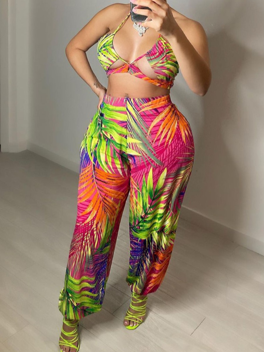 Lovely Plus Size Boho Floral Print Hollow-out Multicolor Two-piece Pants Set, Multi
Lovely Plus Size Boho Floral Print Hollow-out Multicolor Two-piece Pants Set, Multi