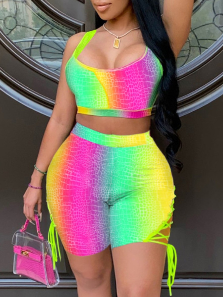 Lovely Plus Size Sexy Bandage Hollow-out Design Multicolor Two-piece Shorts Set, Multi
Lovely Plus Size Sexy Bandage Hollow-out Design Multicolor Two-piece Shorts Set, Multi