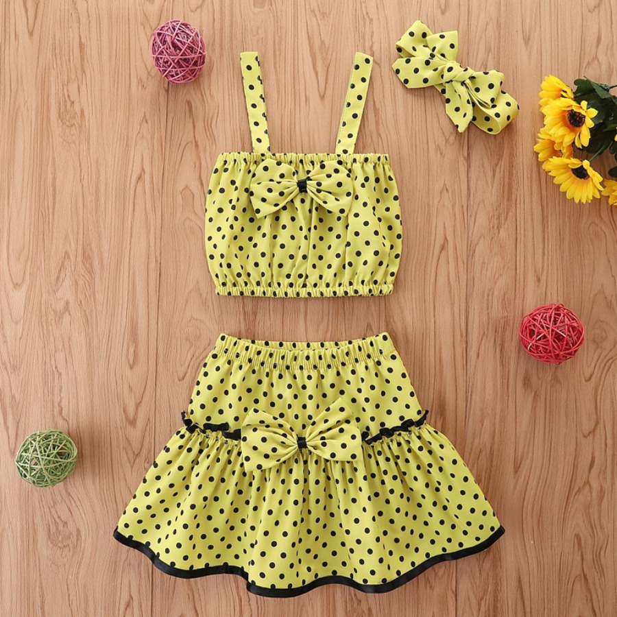 Lovely Girl Casual Dot Print Bow-tie Decoration Light Yellow Two Piece Skirt Set(With Headband)
Lovely Girl Casual Dot Print Bow-tie Decoration Light Yellow Two Piece Skirt Set(With Headband)