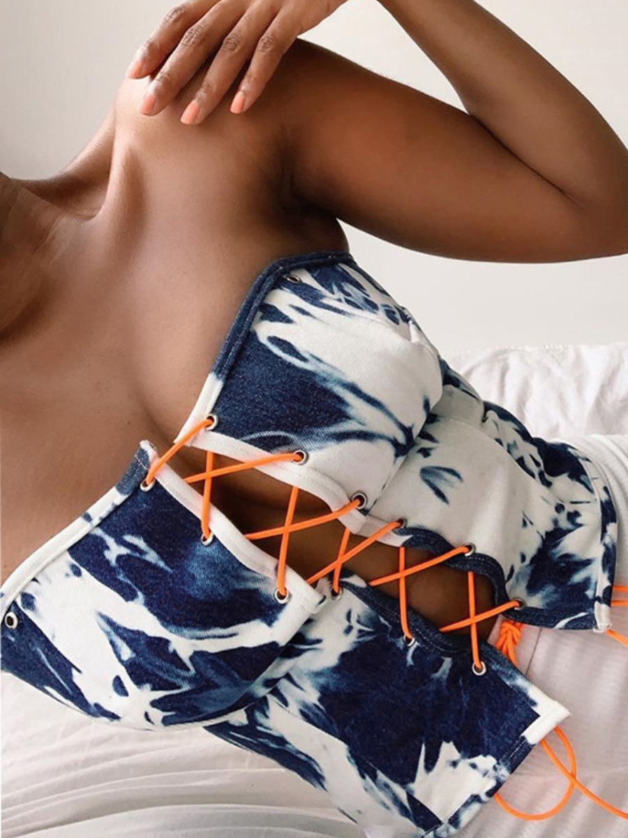 Lovely Street Off The Shoulder Bandage Hollow-out Design Multicolor Camisole, Multi
Lovely Street Off The Shoulder Bandage Hollow-out Design Multicolor Camisole, Multi