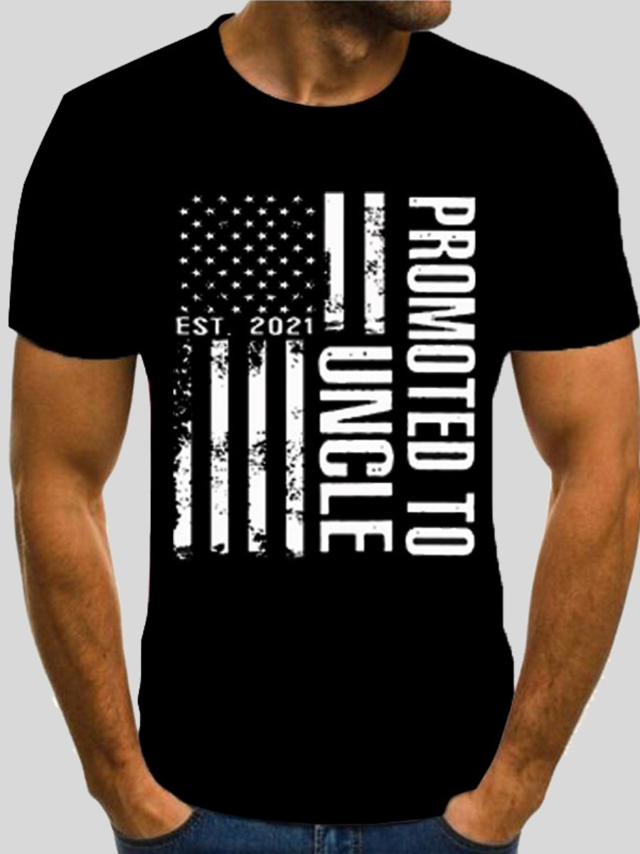 Lovely Polyester Casual Mixed printing Regular sleeve Letter Regular Short Sleeve Round Neck Independence Day Positioning Print T, Black
Lovely Polyester Casual Mixed printing Regular sleeve Letter Regular Short Sleeve Round Neck Independence Day Positioning Print T, Black