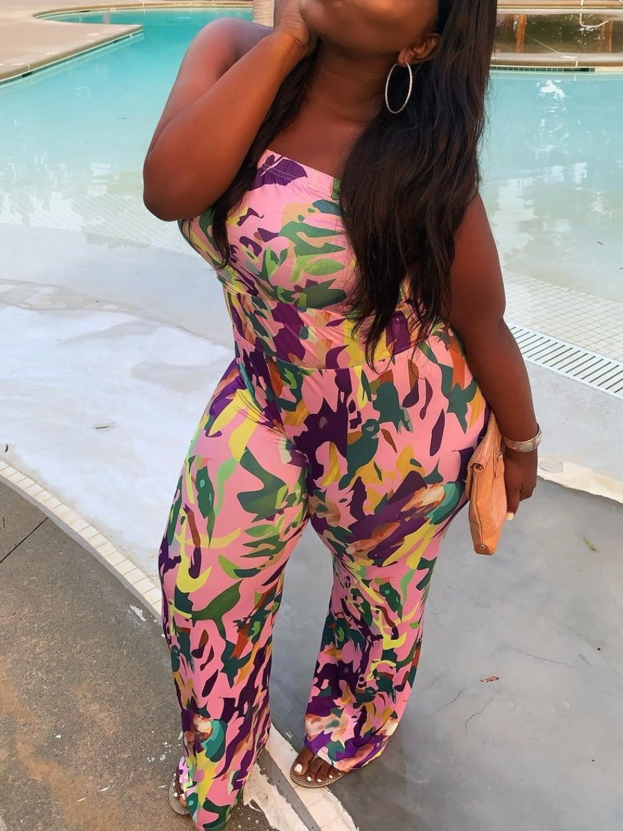 Lovely Plus Size Street Off The Shoulder Camo Print Light Pink One-piece Jumpsuit
Lovely Plus Size Street Off The Shoulder Camo Print Light Pink One-piece Jumpsuit
