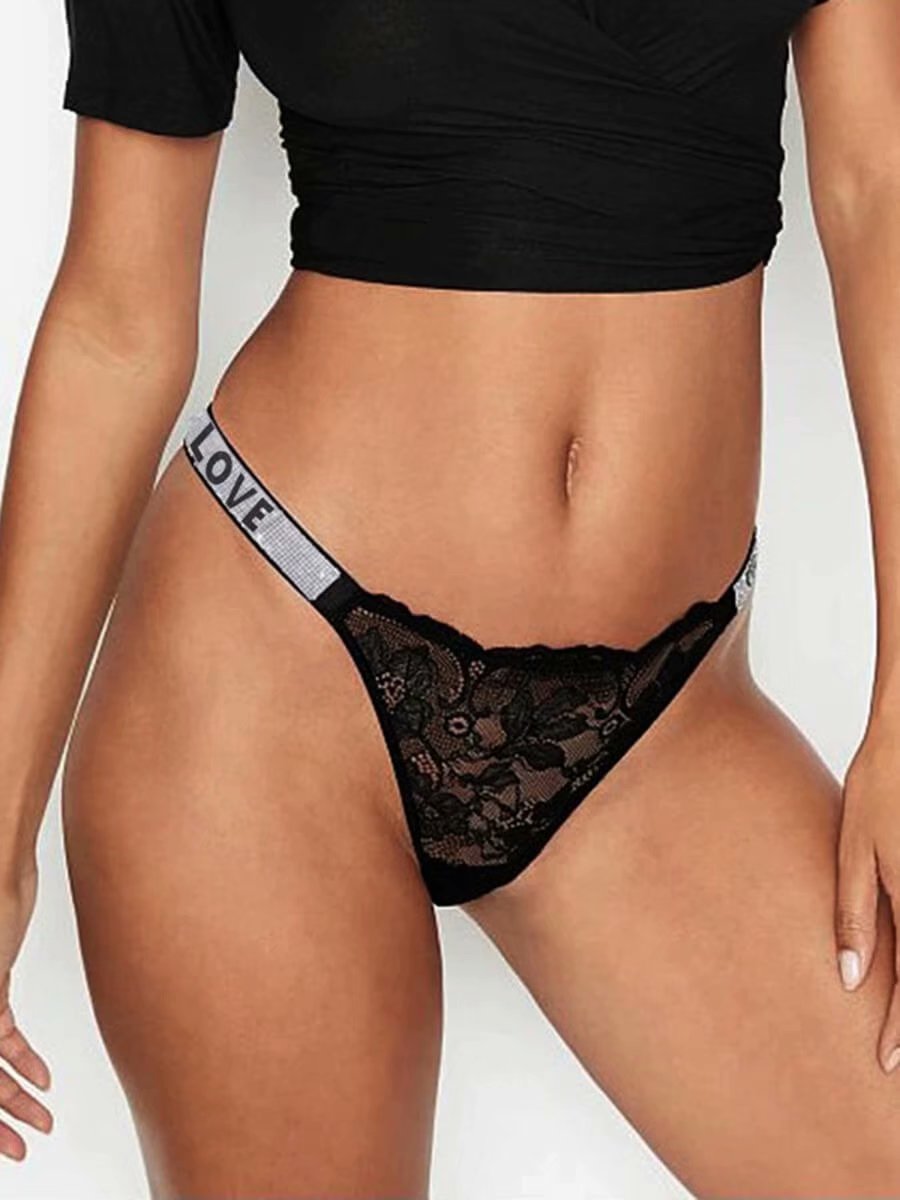 LW SXY 2 Letter Print See-through Multicolor Thongs (Random Colors), Multi
LW SXY 2 Letter Print See-through Multicolor Thongs (Random Colors), Multi