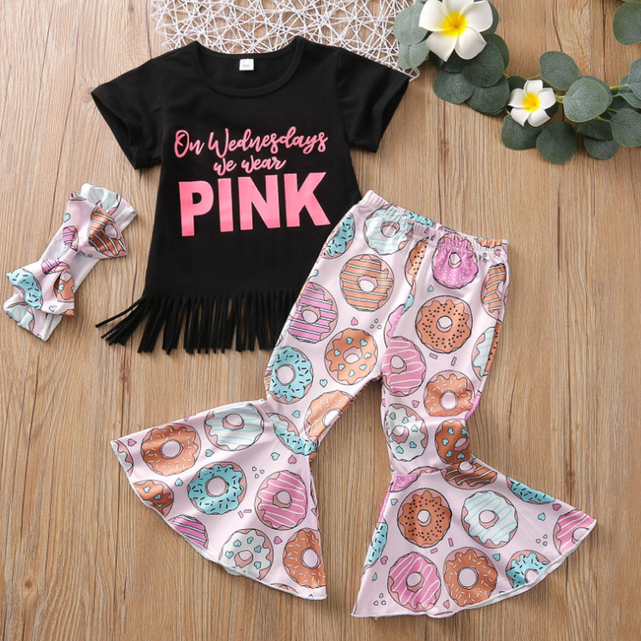 LW COTTON Girl Casual Letter Print Flared Tassel Design Black Two Piece Pants Set
LW COTTON Girl Casual Letter Print Flared Tassel Design Black Two Piece Pants Set