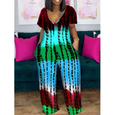 Lovely Plus Size Tie-dye Pocket Design One-piece Jumpsuit, Baby blue
Lovely Plus Size Tie-dye Pocket Design One-piece Jumpsuit, Baby blue