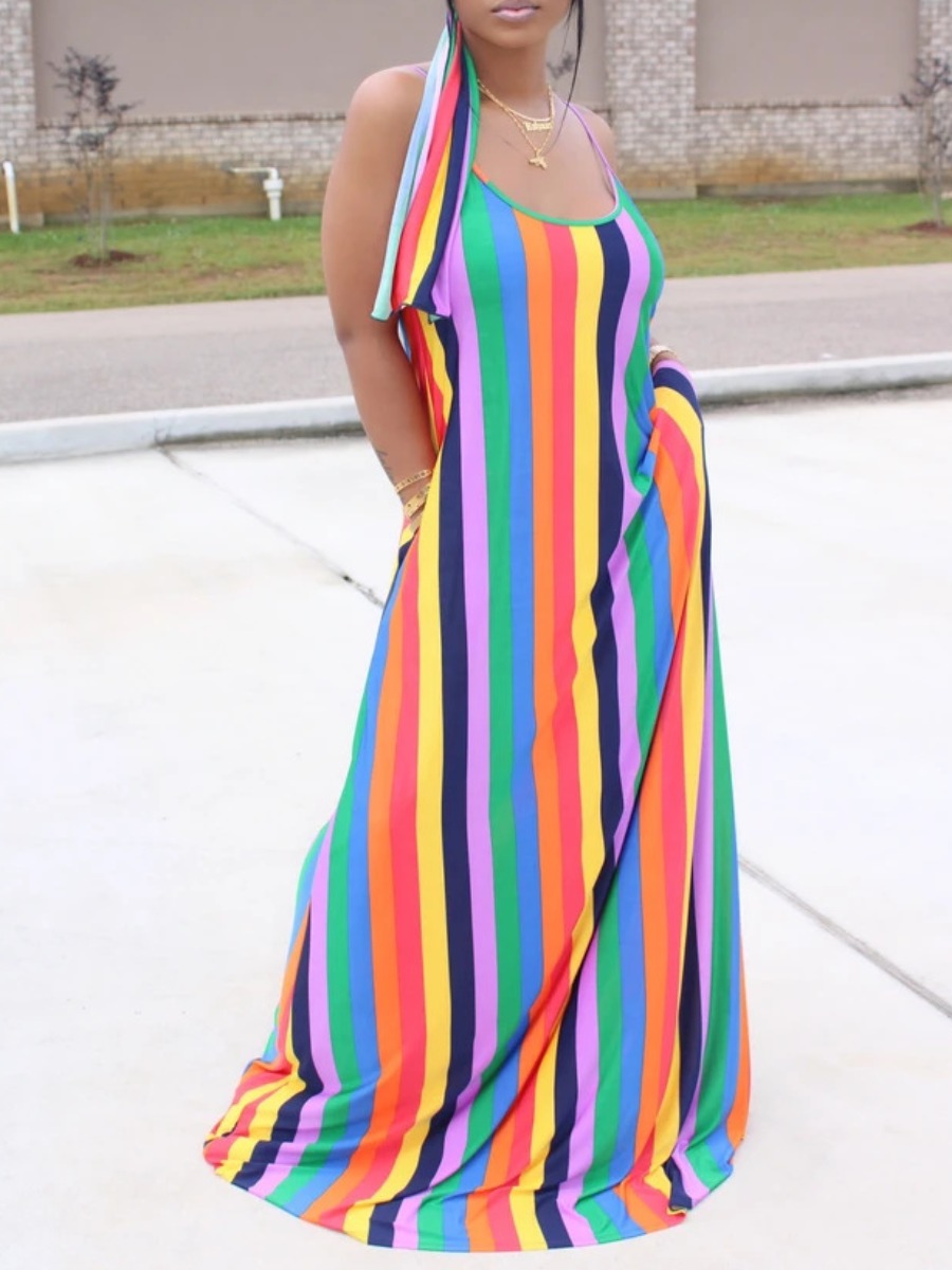 LW Striped Pocket Design Loose Dress, Orange
LW Striped Pocket Design Loose Dress, Orange