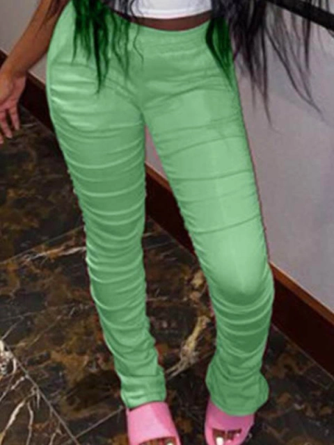 Lovely Casual Basic Skinny Green Pants