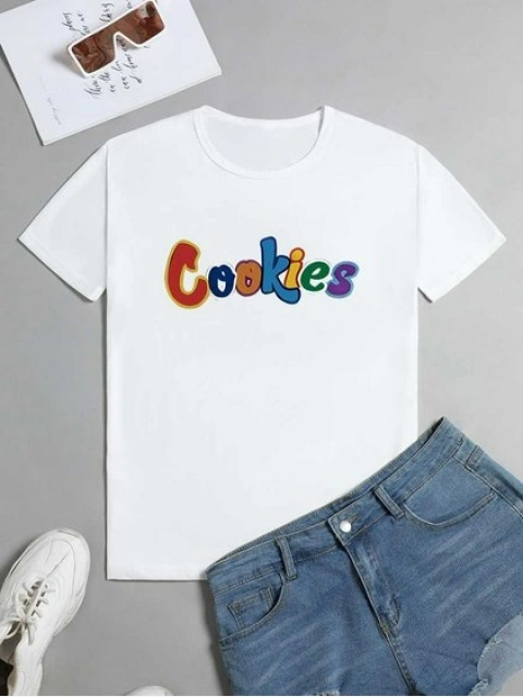 LW Men Cookies Letter Print T-shirt