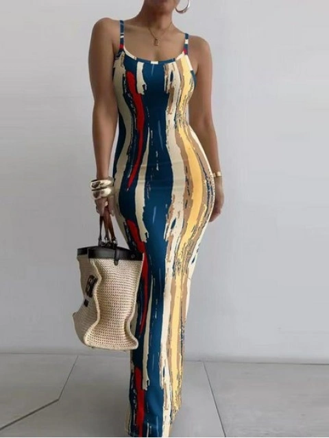 LW Tie Dye Bodycon Cami Dress