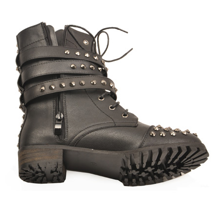 biker boots with embellishments