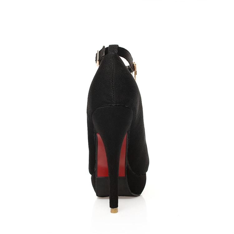 black heels with straps closed toe