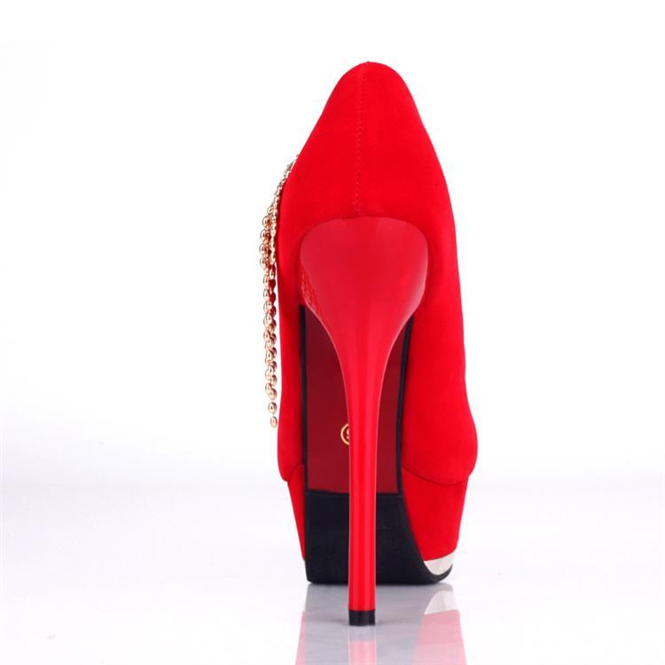 red tassel heels