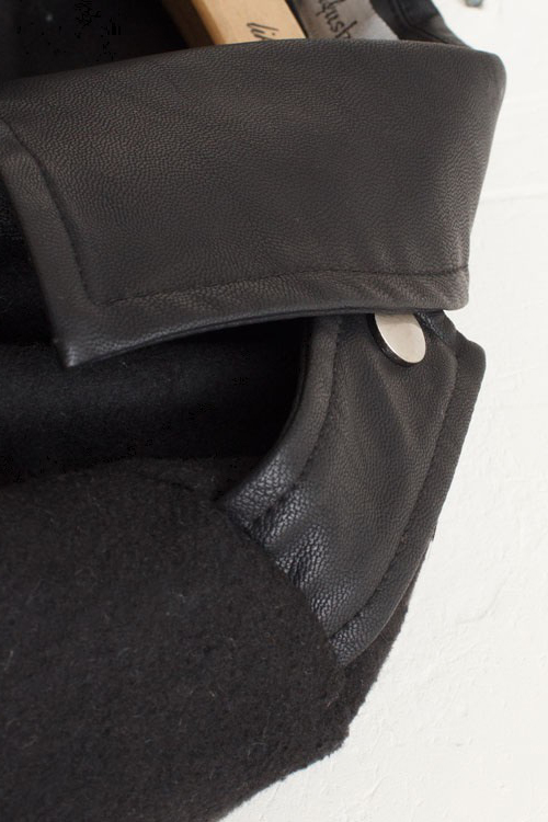 New Style Turndown Collar Long Sleeve Zipper Black Long Coat_Wool ...