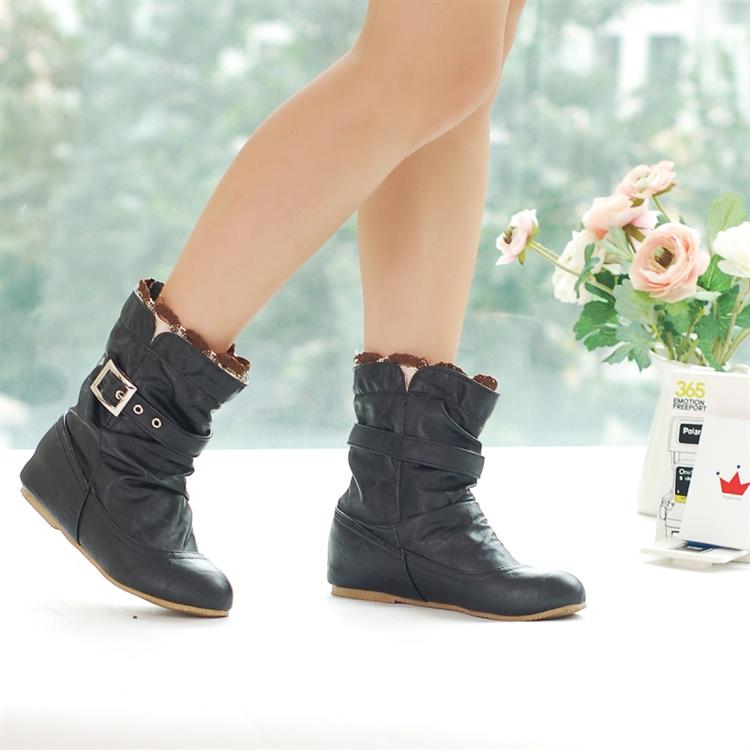round toe flat booties