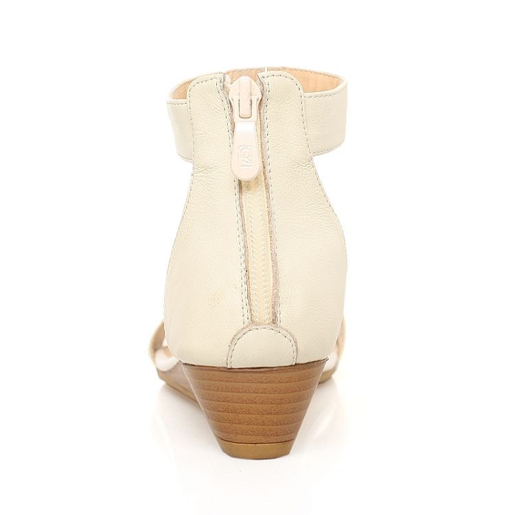 flat white sandals with ankle strap