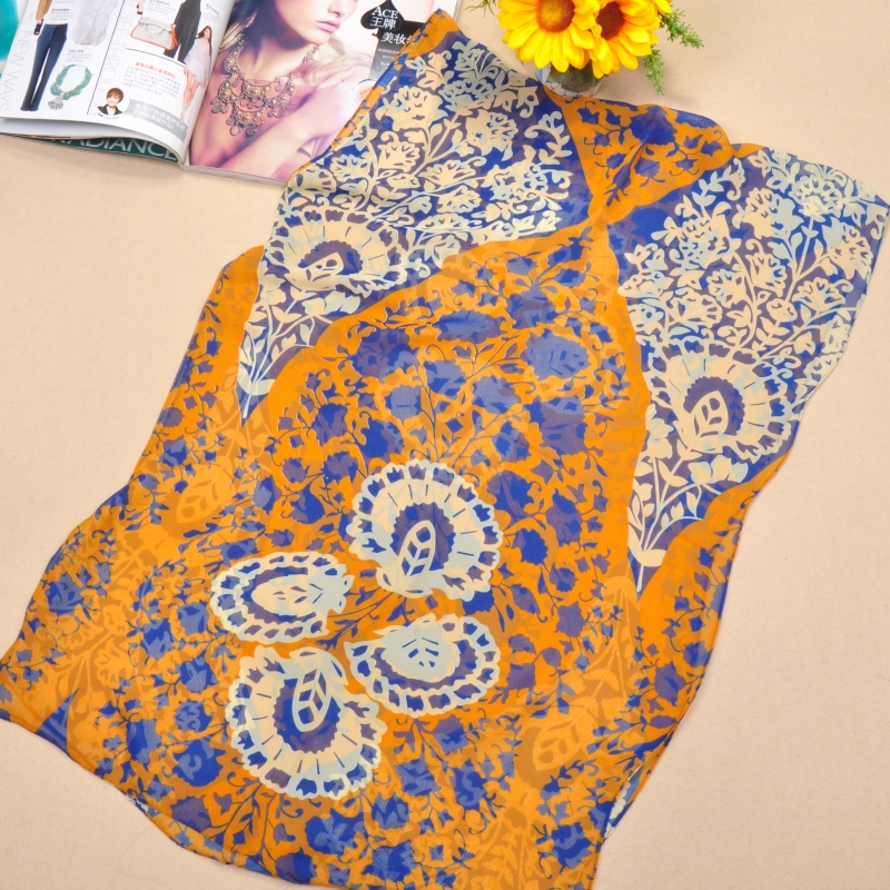 New Style Woman Navy Chiffon Scarf_Scarves&Hats_Accessories_LovelyWholesale | Wholesale Shoes 