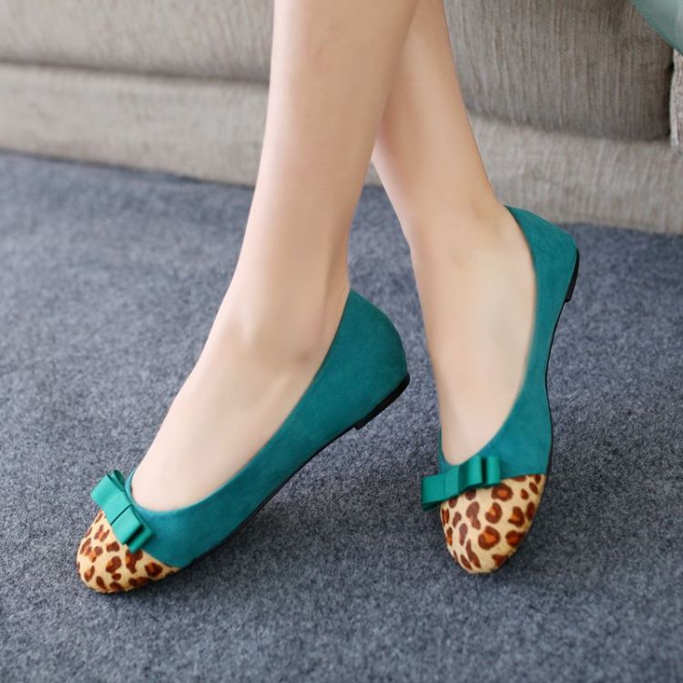 green peep toe flats