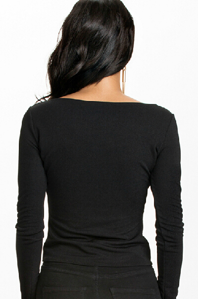 open v neck shirt