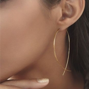 Fashion Fish Shaped Design Golden Metal Earring